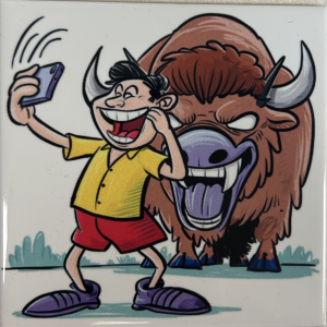 Colorful Bison Jewelry Box
