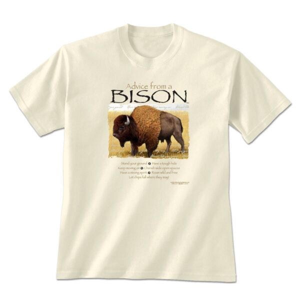 Bison Advice T-shirt with Tatanka: Story of the Bison logo